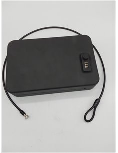 Amazon Basics - Caja de seguridad portátil con cerradura de combinación para documentos y joyas, XXL, color negro        2