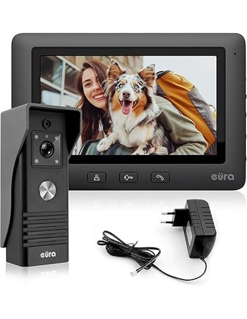 EURA VDP-45A3 Alpha Black, Negro, 1 Monitor       