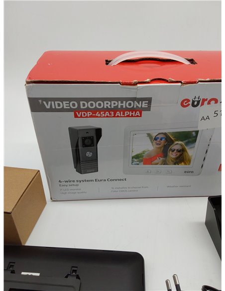 EURA VDP-45A3 Alpha Black, Negro, 1 Monitor       