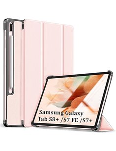 Kdely Funda Compatible con Samsung Galaxy Tab S8+/S7 FE/S7+ 12.4 Pulgadas Cover con Auto-Sueño/Estela Ultra Delgada Carcasa Prot