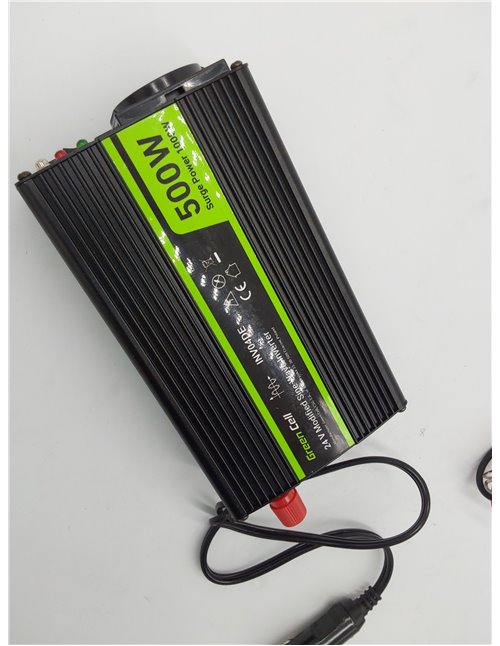 Green Cell® 500W/1000W 24V a 220V/230V Onda sinusoidal modificada Inversor de Corriente DC AC Power Inverter Transformador de Vo
