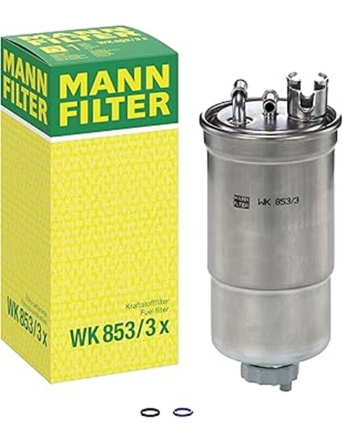 MANN-FILTER WK 853/3 X Filtro de combustible – Set de Filtro de Combustible Juego de Juntas – Para automóviles       