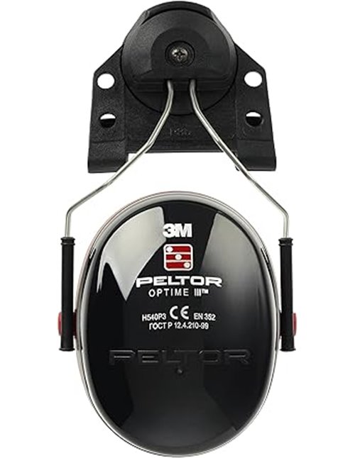 3M PELTOR Optime III Orejeras para casco Negras 34 dB (1 orejera/caja), H540P3EB-413-SV