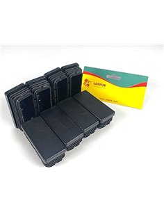 Sanfor | Contera Rectangular | 50 x 30 mm | Protección Patas y Tubos | Bastones de Apoyo | Antideslizante, Adherente | Color Neg