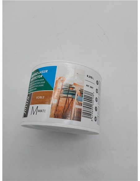 JOVIRA PINTURAS BARNIZ-LASUR Protector Mate al Agua. Protege, decora y embellece todo tipo de madera. (375 Mililitros, Roble)   