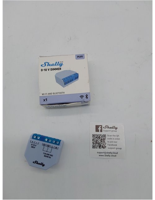 Shelly Plus 0-10V Dimmer - Módulo Regulador de Luz W-Fi & Bluetooth, Atenuador Inalámbrico para regulable LED, No necesita hub, 