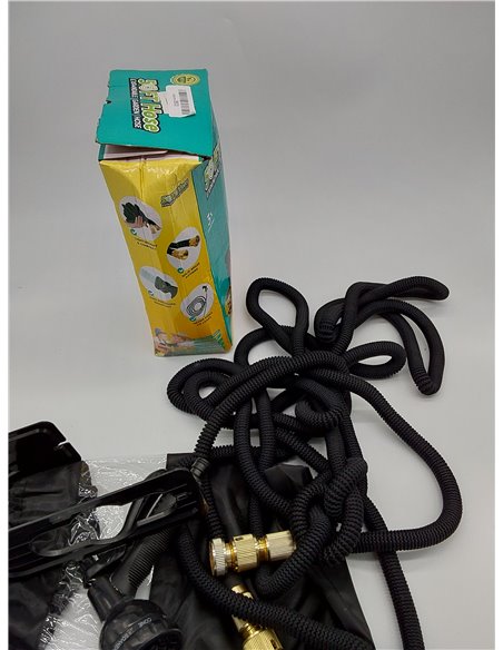 Manguera de Jardín Extensible, Manguera de Agua Flexible con Boquilla de Pulverización de 8 Funciones, para Lavado de Coche, Jar