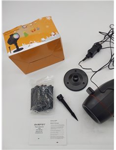 OUSFOT Proyector de luz navideña, IP65 Proyector navideño para interiores y exteriores con 16 lentes intercambiables 2 en 1 Inst 2