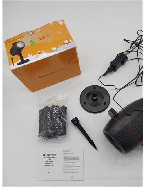 OUSFOT Proyector de luz navideña, IP65 Proyector navideño para interiores y exteriores con 16 lentes intercambiables 2 en 1 Inst