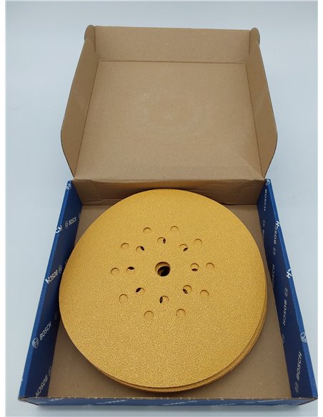 Bosch Professional 25 x Lijas Expert C470 con 19 agujeros, para Madera dura, Pintura sobre madera, 225 mm, Grano 60, Accesorios 