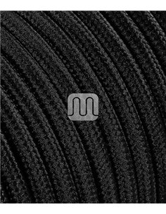 Merlotti 20310 - Cable eléctrico Redondo H03VV-F, 2 x 0,75 mm², Negro, 3 m       