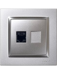SIMON - Toma RJ45 Cat 5e, Enchufe de Empotrar, Conector de Cable Ethernet, Enchufe de Parerd Empotrable, Serie Simon 10, Fácil d
