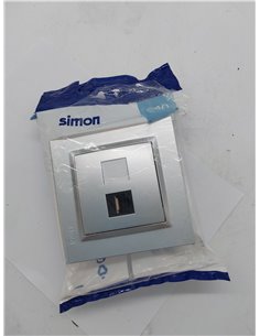 SIMON - Toma RJ45 Cat 5e, Enchufe de Empotrar, Conector de Cable Ethernet, Enchufe de Parerd Empotrable, Serie Simon 10, Fácil d 2