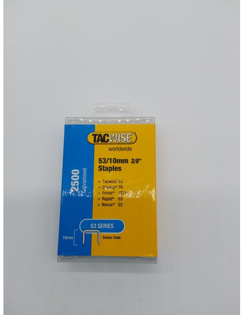 TACWISE 1478 Grapas Galvanizadas de Tipo 53/10 mm, Plateado       