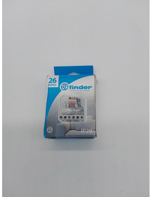 Finder 260182300000- Telerruptor/interruptor Automático unipolar encastrable 1 NA - CA (50Hz) - 230 V, Transparente,       