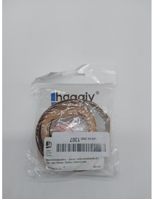 haggiy Cinta para bordes de melamina autoadhesiva 18 mm x 5 m I Cinta para bordes I Cinta para bordes de muebles I Sujeción segu