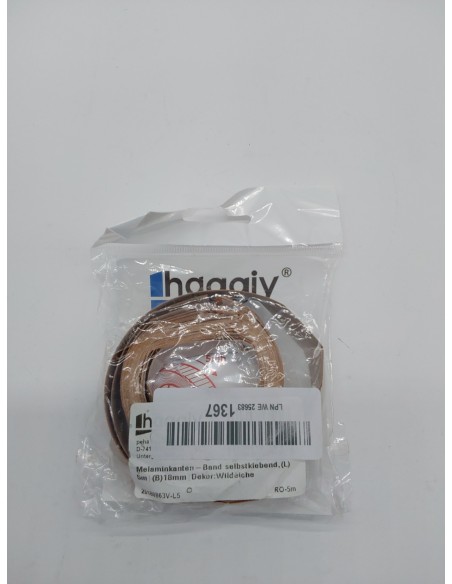 haggiy Cinta para bordes de melamina autoadhesiva 18 mm x 5 m I Cinta para bordes I Cinta para bordes de muebles I Sujeción segu