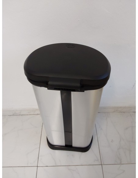 CURVER Deco Bin Cubo de Basura de 40 litros, Plateado, 34.9 x 45350 x 68