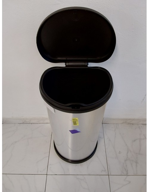 CURVER Deco Bin Cubo de Basura de 40 litros, Plateado, 34.9 x 45350 x 68