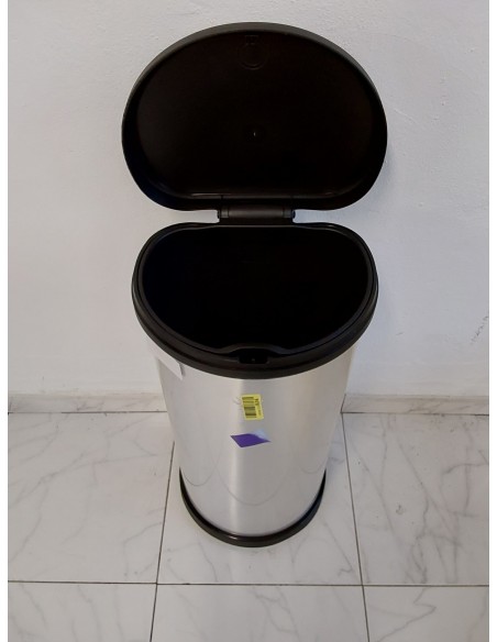 CURVER Deco Bin Cubo de Basura de 40 litros, Plateado, 34.9 x 45350 x 68
