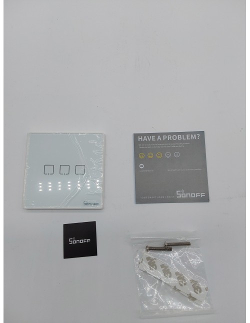 SONOFF 433MHz Control remoto inalámbrico RF 86 tipo Panel de pared Sticky 3 Gang