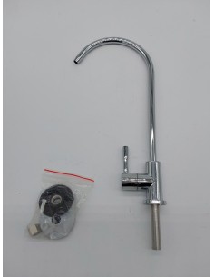 Nikou Grifo - Grifo de fregadero de cocina de acero inoxidable de 1/4 '' Grifo de cromo de ósmosis inversa RO Filtro de agua pot 2