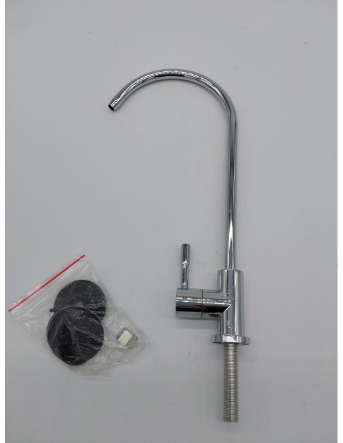 Nikou Grifo - Grifo de fregadero de cocina de acero inoxidable de 1/4 '' Grifo de cromo de ósmosis inversa RO Filtro de agua pot