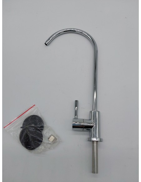 Nikou Grifo - Grifo de fregadero de cocina de acero inoxidable de 1/4 '' Grifo de cromo de ósmosis inversa RO Filtro de agua pot