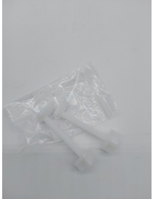 SOMATHERM FOR YOU - Solapa fijación WC con dos tornillos y dos tuercas de cabeza cuadrada - plast       