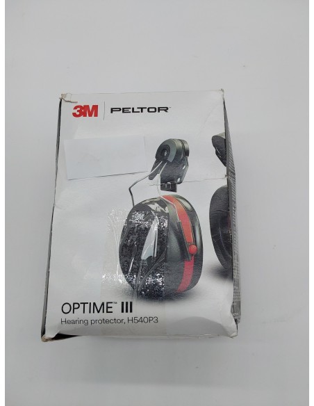 3M PELTOR Optime III Orejeras para casco Negras 34 dB (1 orejera/caja), H540P3EB-413-SV       