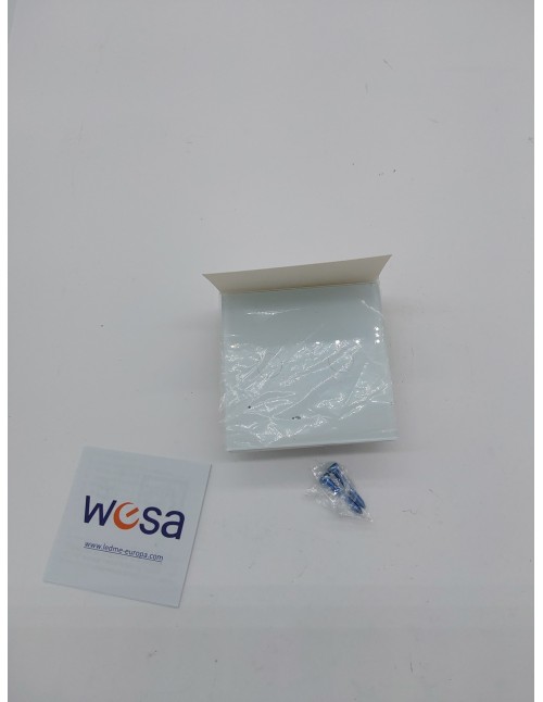 WESA - Doble Interruptor Táctil WiFi de Cristal Blanco Empotrable Doble + Mecanismo con App Tuya. Compatible con Alexa, Google H