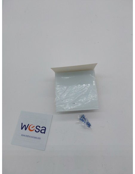 WESA - Doble Interruptor Táctil WiFi de Cristal Blanco Empotrable Doble + Mecanismo con App Tuya. Compatible con Alexa, Google H