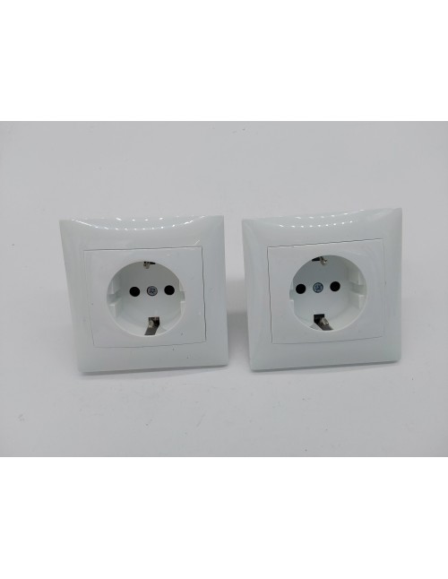 Sistema de enchufe de pared, 55 mm, 2,8 A, enchufe de pared Schuko.