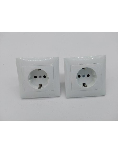 Sistema de enchufe de pared, 55 mm, 2,8 A, enchufe de pared Schuko.