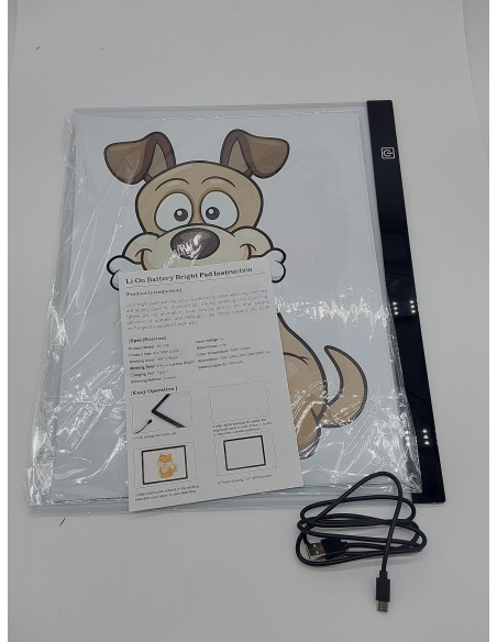 Mesa luminosa A3 Light Pad con bolsa, accesorios de pintura de diamantes, placa de luz, portátil, recargable, funciona con pilas