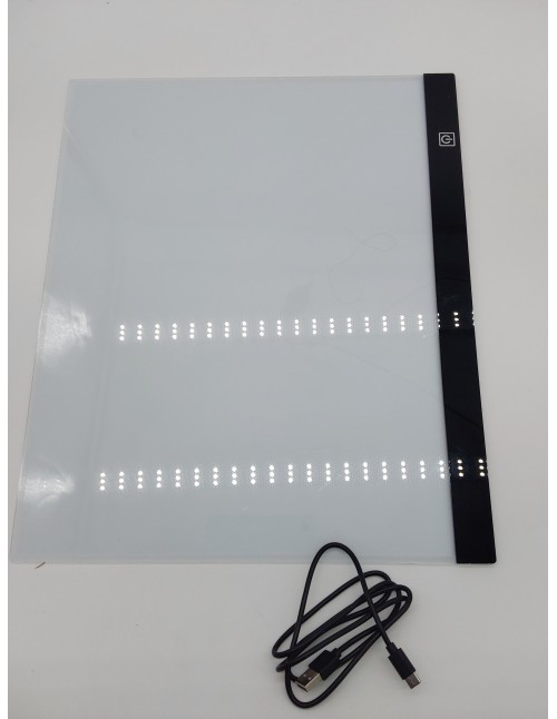 Mesa luminosa A3 Light Pad con bolsa, accesorios de pintura de diamantes, placa de luz, portátil, recargable, funciona con pilas