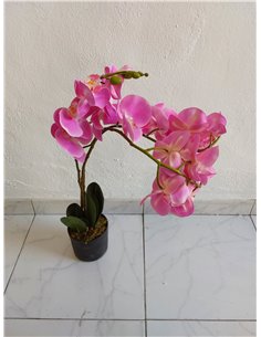 Leaf Hoja Realista orquídea Artificial diseño de Plantas UK (60 cm Grande, Rosa Claro 2