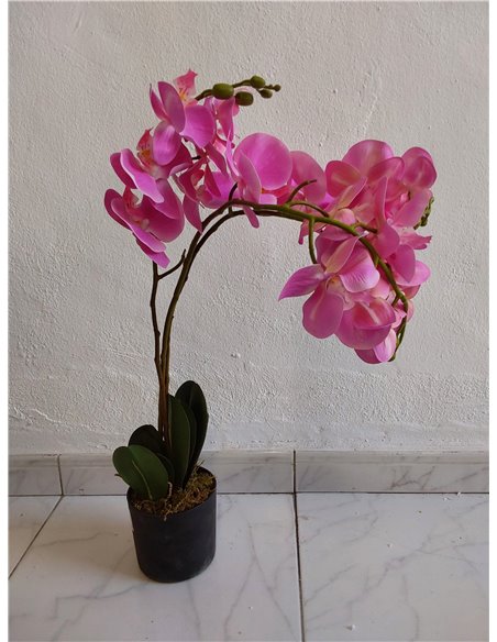 Leaf Hoja Realista orquídea Artificial diseño de Plantas UK (60 cm Grande, Rosa Claro