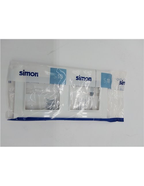 SIMON - Marco Interruptor de Pared, 2 Elementos, Compatible con Mecanismos Simon 10, Apto para Interiores, Fácil de Montar, Comp