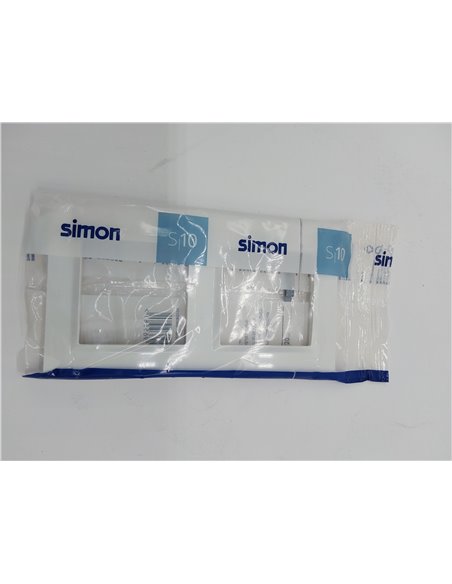 SIMON - Marco Interruptor de Pared, 2 Elementos, Compatible con Mecanismos Simon 10, Apto para Interiores, Fácil de Montar, Comp