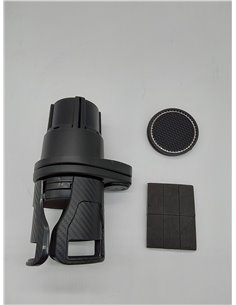 TREABEAR 2 en 1 Doble Soporte para Vasos de Coche + 2 Posavasos, Soporte para Bebidas de Coche, Soporte Vasos Coche, Posavasos C 2
