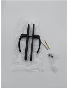 KOTARBAU Manilla de puerta de 90 mm de izquierda a derecha para cilindro perfilado de 5 colores, manija negra        2