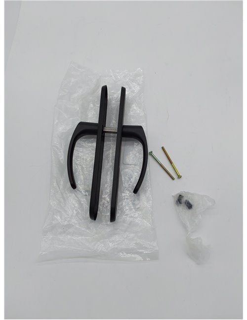 KOTARBAU Manilla de puerta de 90 mm de izquierda a derecha para cilindro perfilado de 5 colores, manija negra       