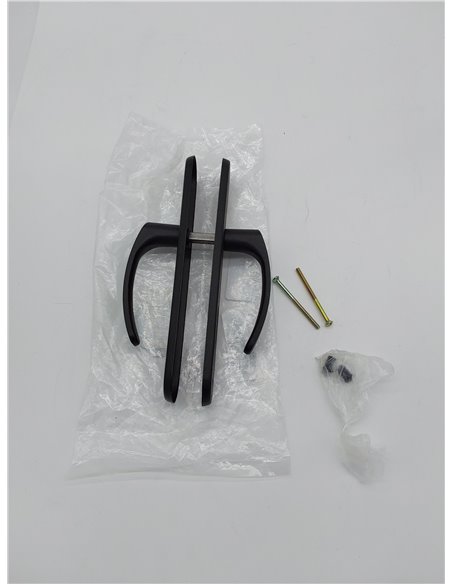 KOTARBAU Manilla de puerta de 90 mm de izquierda a derecha para cilindro perfilado de 5 colores, manija negra       
