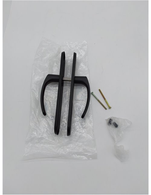 KOTARBAU Manilla de puerta de 90 mm de izquierda a derecha para cilindro perfilado de 5 colores, manija negra       