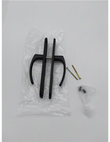 KOTARBAU Manilla de puerta de 90 mm de izquierda a derecha para cilindro perfilado de 5 colores, manija negra       