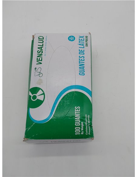 VENSALUD | Guantes de LÁTEX Desechables | Sin Polvo | Resistentes y Cómodos | Para Laboratorios, Sanitarios, Cocina, Estudios de