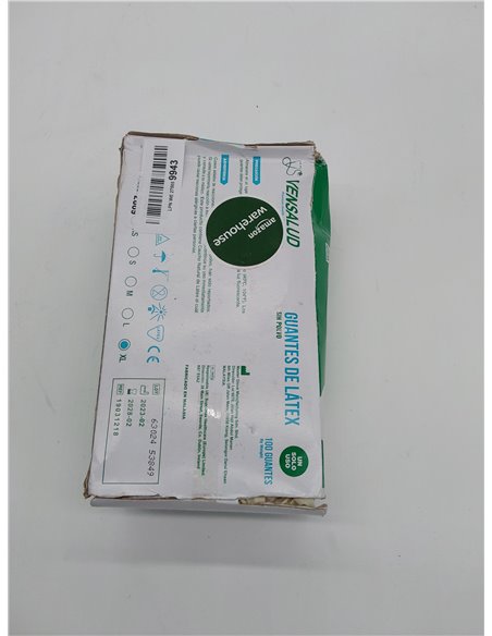 VENSALUD | Guantes de LÁTEX Desechables | Sin Polvo | Resistentes y Cómodos | Para Laboratorios, Sanitarios, Cocina, Estudios de