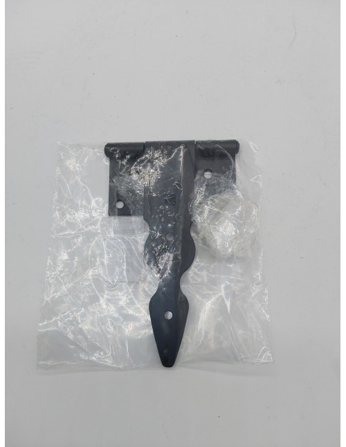 KOTARBAU® Bisagra de puerta en T 150mm, Acero, Negra, Herraje para puertas de jardín de madera, Bisagra apaisada para Cobertizo 