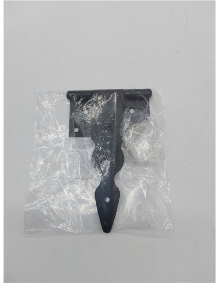 KOTARBAU® Bisagra de puerta en T 150mm, Acero, Negra, Herraje para puertas de jardín de madera, Bisagra apaisada para Cobertizo 
